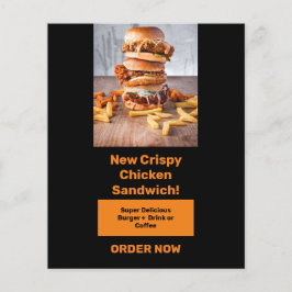 Flyer Banner de comida para promover e chamar a atenção