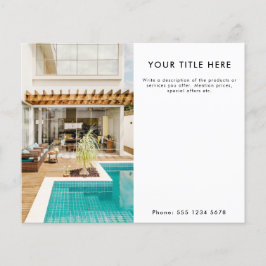 Flyer Banner e texto de fotos de meia página do Promocio