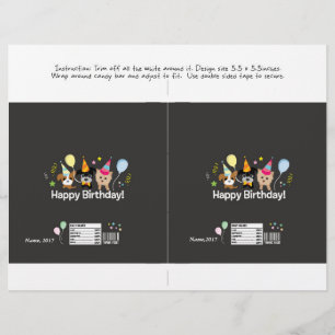 Flyer bar doce, festa de cachorro de crianças felizes