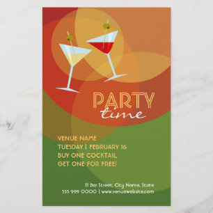 Flyer Bar/insecto cocktail do bar/clube