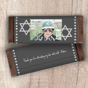 Flyer Bar Mitzvah Orçamento Bar Doces Wrapper com Estrel