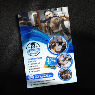 Flyer Barbearia Cativante Cabeleireiro Estilista de Cabe