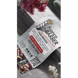 Flyer Barber Hair Compra Rei Coroa Barbeiro Par Salão