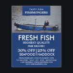 Flyer Barco De Pesca, Fishmonger/Esposa, Mercado De Peix<br><div class="desc">Barco De Pesca,  Fishmonger/Esposa,  Bandeiras De Publicidade No Mercado De Peixes Por Loja De Cartão de visita.</div>