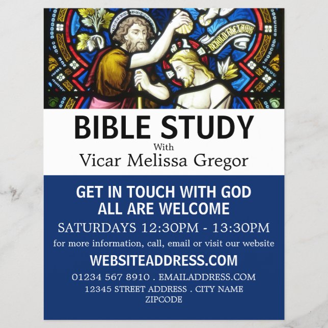 Flyer Batismo de Jesus, Bíblia cristã (Frente)