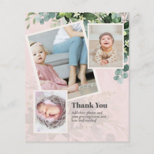 Flyer Batismo orçamental Christening GRAÇAS A VOCÊS C