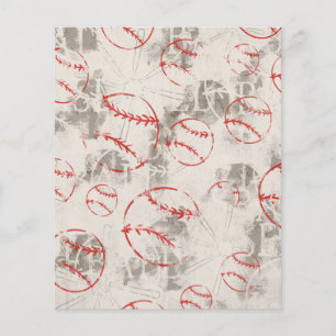 FLYER BBB BASEBALL SPORTS PATTERN GRUNGE BACKGROUNGE WAL