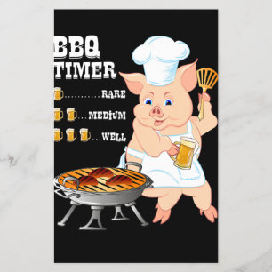 Flyer BBQ   Temporizador de Churrasco Porco Grelha Churr