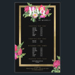 Flyer Beauals Florals Hair Stylist Black<br><div class="desc">Coordena-se com o Modelo de cartão de negócios preto de Lista de Cabelos de Bela Florais por 1201AM. Um lindo e chic design motif com um buquê colorido de flores pica atrás da palavra "Cabelo". Personalizado com seu nome embaixo e emoldurado em uma caixa metálica falsa de folha de ouro,...</div>