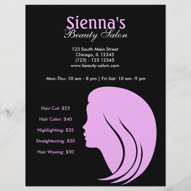 Flyer Beauty Salon (ameixa) (Frente)