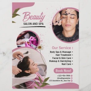 Flyer Beauty Salon e Spa Professional Promocional