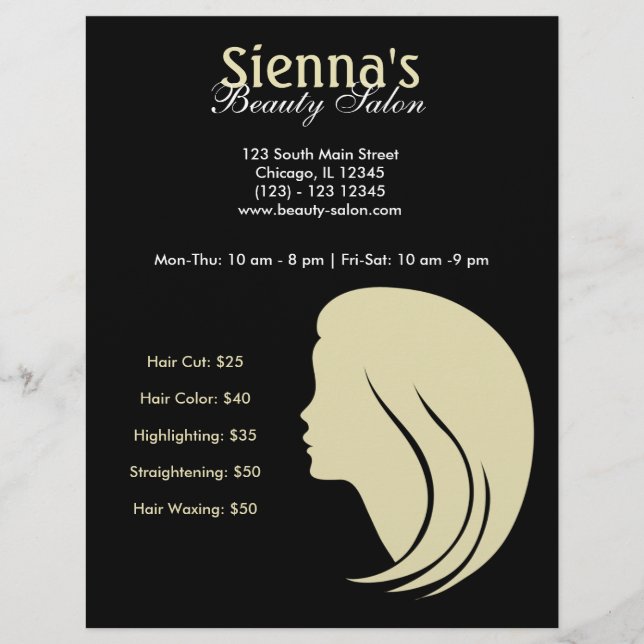 Flyer Beauty Salon (Lemon Chiffon) (Frente)