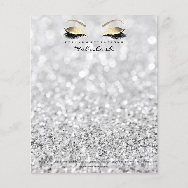 Flyer Beauty Skinny Lashes Makeup Stylist Silver Cinzas (Frente)