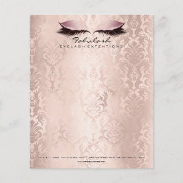 Flyer Beauty Studio Lashes Makeup Stylist Damask Pink