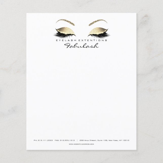 Flyer Beauty Studio Lashes Makeup Stylist sobrancelhas (Frente)
