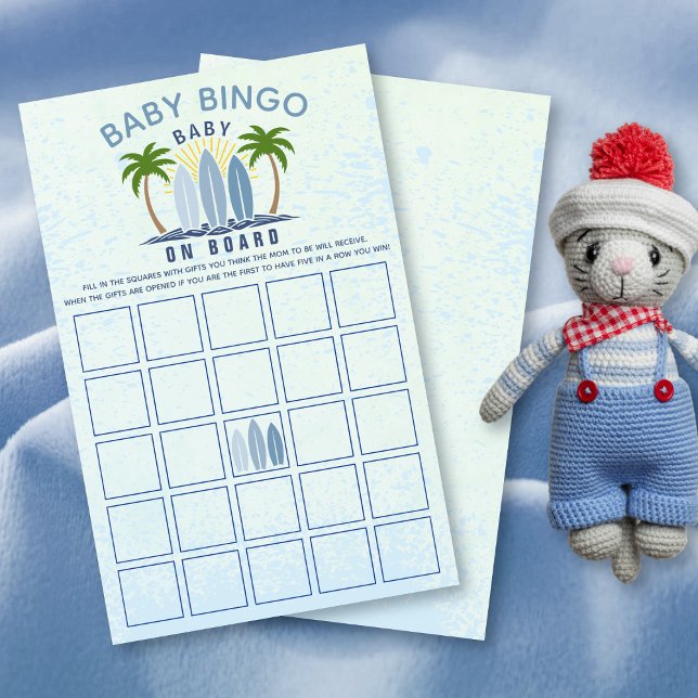 Flyer Bebê chá de fraldas de conselho azul jogo Baby Bin (Criador carregado)