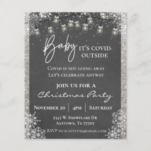 Flyer Bebê É Frio de Neve Fora do Natal