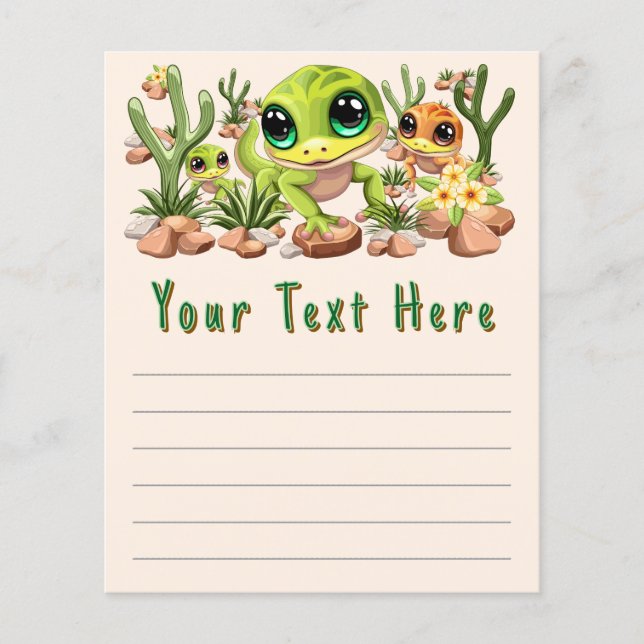 Flyer Bebê Geckos Personagens de desenho animados (Frente)