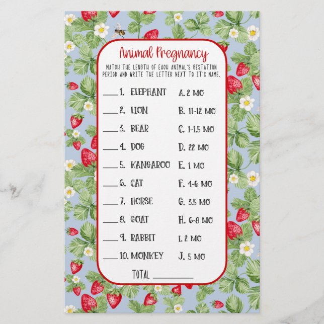 Flyer Bebê para Bebê Garota de Chá de Morango (Frente)