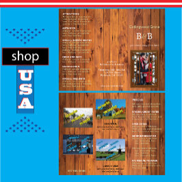 Flyer Bed and Breakfast Trifold Brochure Rustic Cherry