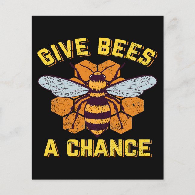 Flyer Beekeeper Design Bee Bee Gifts, Eu Adoro Mel De Ab (Frente)