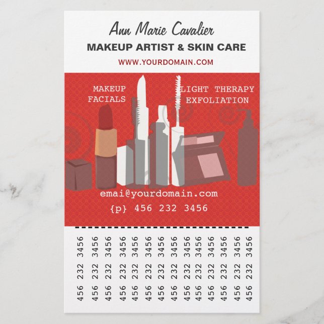 Flyer Bela Beleza de Moda Maquiagem Artista Negócios (Frente)