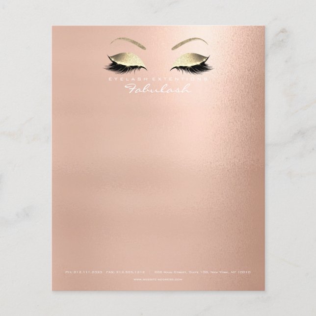 Flyer Bela Lashes Makeup Stylist Pink (Frente)