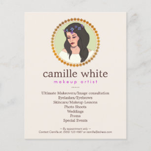 Flyer Bela Menina, Artista Maquietada e Símbolo De Cabel