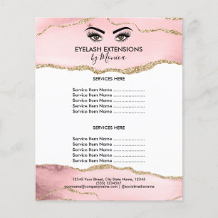Flyer Beleza Makeup Pisca Salon Blush Pink Girly Modern
