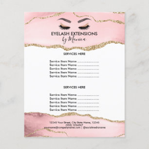 Flyer Beleza Makeup Pisca Salon Blush Pink Girly Modern