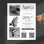 Flyer Beleza técnica simples do Nail Photo<br><div class="desc">Promova seu prego ou salão de beleza com um passageiro moderno e profissional que atrai a atenção e destaca seus serviços. Projetado com um layout na moda limpo,  este folheto é perfeito para mostrar seus serviços,  descontos ou promoções especiais. Personalize-o para as suas necessidades.</div>