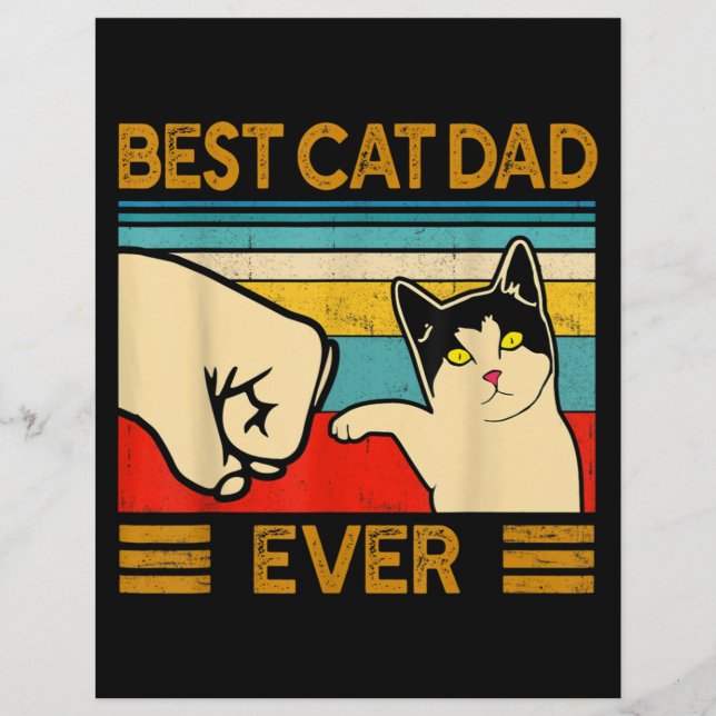 Flyer Best Cat Dad Ever Funny Cat Daddy (Frente)