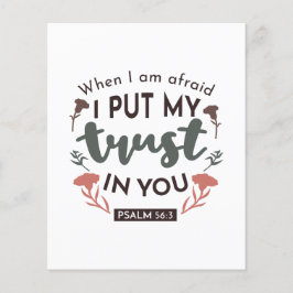 Flyer Bíblia Floral Verse Art 'Eu ponho minha confiança