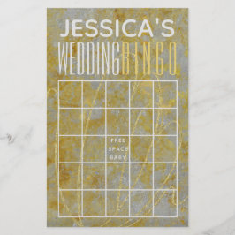 Flyer BINGO de Chuva de Presentes de Casamento Reverso P
