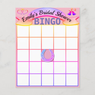 Flyer Bingo Personalizado para Chá de Noiva
