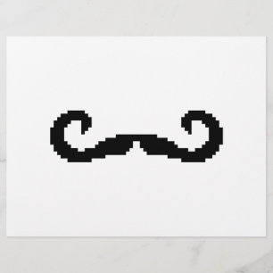 Flyer Bit Pixel Handle Mustache De Bit