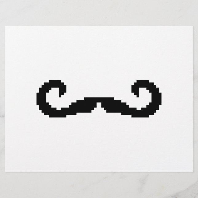 Flyer Bit Pixel Handlebar Mustache (Frente)