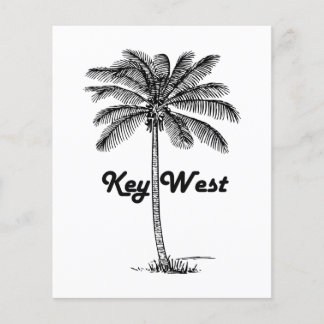 Flyer Black and White Key West Florida & Palm design