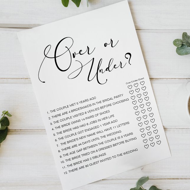 Flyer Black Modern Simple Script Bridal Game Over (Criador carregado)