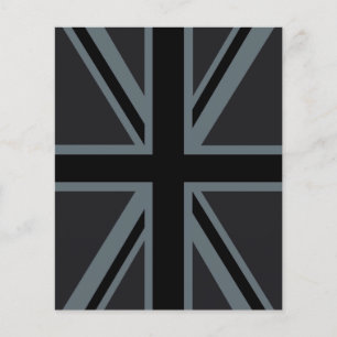 Flyer Black Union Jack British Flag Design Personalize-o