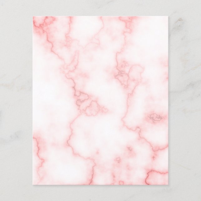 Flyer Blank Elegant Faux Pink Marble (Frente)