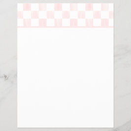 Flyer Blank Pink and White Checkerboard Letterhead
