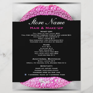 Flyer Bling Make Artist Beauty Salon List Of Services