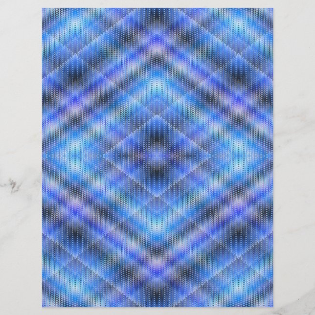 Flyer Blue Argyle Bulk Scrapbook Paper Pages (Frente)