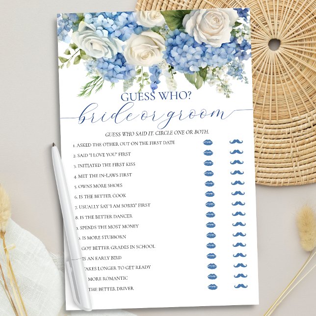 Flyer Blue Hydrangea Bride ou Jogo de Chá de panela (Criador carregado)