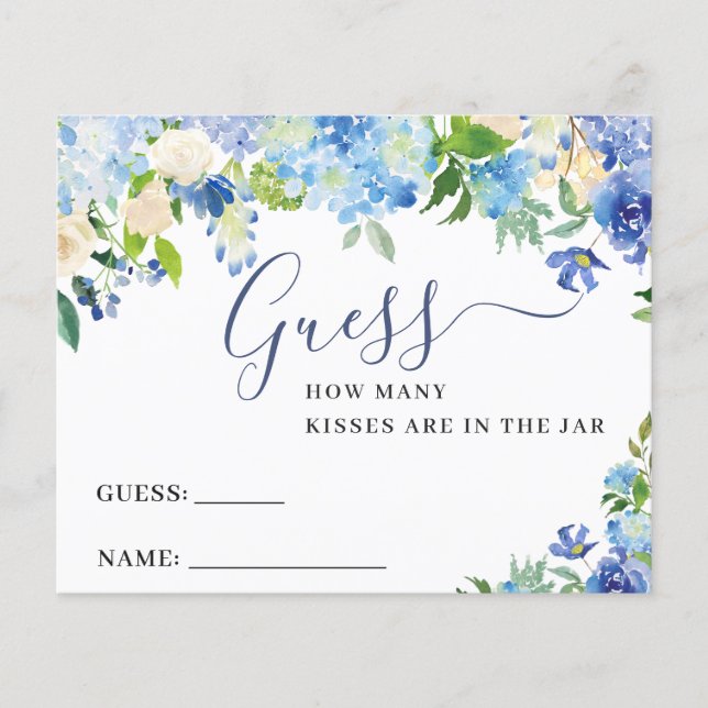 Flyer Blue Hydrangea Greenere Adivinha Quantas Cartas De (Frente)