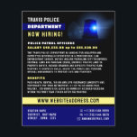 Flyer Blue Line & Siren, Agente de Polícia Recrutado<br><div class="desc">Blue Line & Siren,  Agente Policial Chamador na Loja de Cartão de visita.</div>