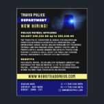 Flyer Blue Line & Siren, Agente de Polícia Recrutado<br><div class="desc">Blue Line & Siren,  Agente Policial Chamador na Loja de Cartão de visita.</div>