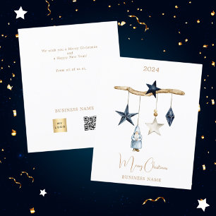 Flyer Blue Nordic stars gnomo QR Natal comercial