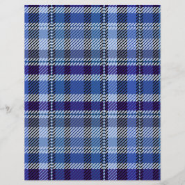 Flyer Blue Plaid Bulk Scrapbook Paper Pages